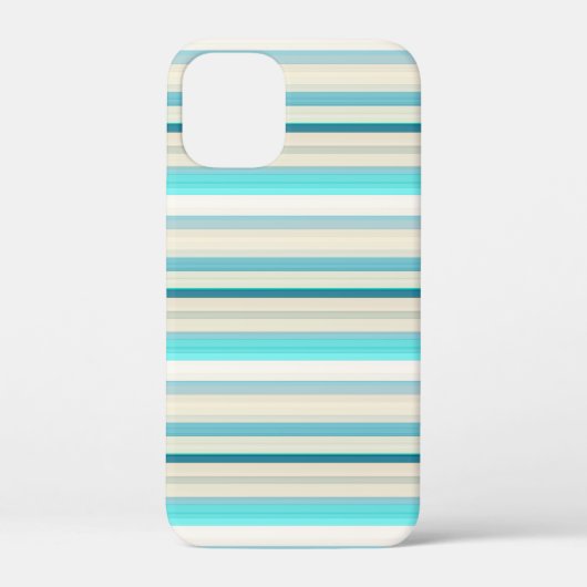 Mooie aqua witte strepen Case-Mate iPhone case (Achterkant)