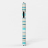 Mooie aqua witte strepen Case-Mate iPhone case (Achterkant/rechts)