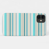 Mooie aqua witte strepen Case-Mate iPhone case (Achterkant (horizontaal))