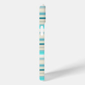 Mooie aqua witte strepen Case-Mate iPhone case (Achterkant / Rechts)