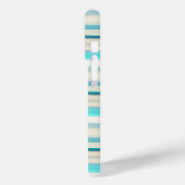 Mooie aqua witte strepen Case-Mate iPhone case (Achterkant / Links)
