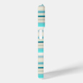 Mooie aqua witte strepen Case-Mate iPhone case (Achterkant / Rechts)
