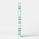 Mooie aqua witte strepen Case-Mate iPhone case (Achterkant / Rechts)
