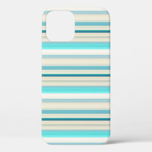 Mooie aqua witte strepen Case-Mate iPhone case