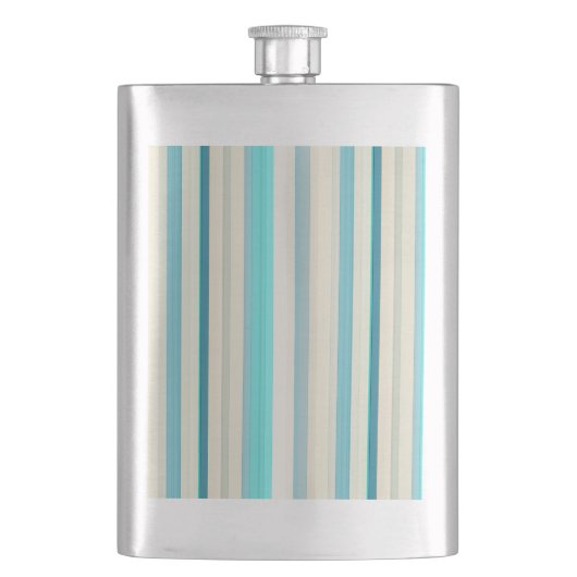 Mooie aqua witte strepen flacon (Voorkant)