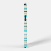 Mooie aqua witte strepen iPhone hoesje (Rechterkant)