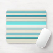 Mooie aqua witte strepen muismat (Met muis)