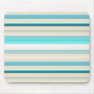 Mooie aqua witte strepen muismat