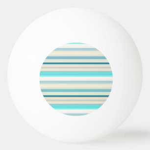 Mooie aqua witte strepen pingpongbal