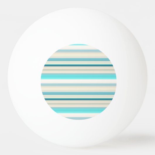 Mooie aqua witte strepen pingpongbal (Voorkant)