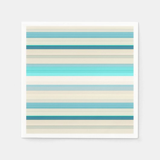 Mooie aqua witte strepen servet (Voorkant)