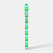 Mooie aquagroene strepen iPhone 15 case (Linkerkant)