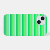 Mooie aquagroene strepen iPhone 15 case (Achterkant horizontaal)