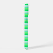 Mooie aquagroene strepen iPhone 15 case (Rechterkant)
