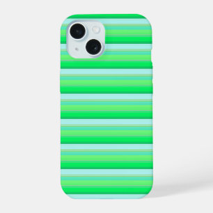 Mooie aquagroene strepen iPhone 15 case