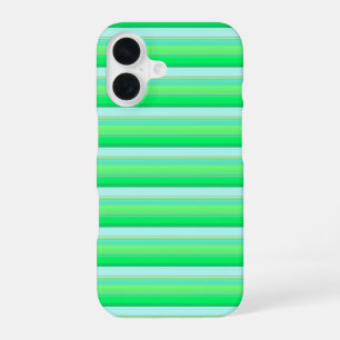 Mooie aquagroene strepen iPhone 16 hoesje