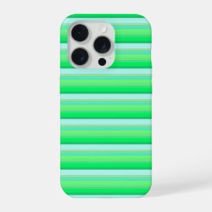 Mooie aquagroene strepen iPhone 15 pro case