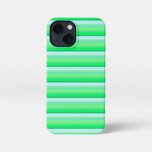 Mooie aquagroene strepen iPhone hoesje (Achterkant)