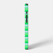 Mooie aquagroene strepen iPhone hoesje (Linkerkant)