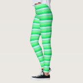 Mooie aquagroene strepen leggings (Links)