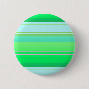 Mooie aquagroene strepen ronde button 5,7 cm