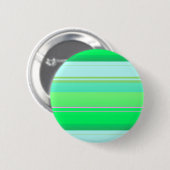 Mooie aquagroene strepen ronde button 5,7 cm (Voorkant /achterkant)