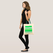 Mooie aquagroene strepen tote bag (Voorkant (model))