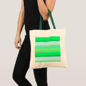 Mooie aquagroene strepen tote bag (Voorkant (product))