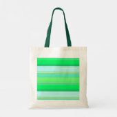 Mooie aquagroene strepen tote bag (Achterkant)
