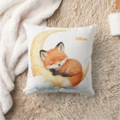 Mooie Aquarel Baby Vos Persoonlijke Naam Slaapkame Kussen (Deken)