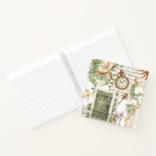 Mooie aquarel beeld Collage achtergrond Notitieboek (Binnen)