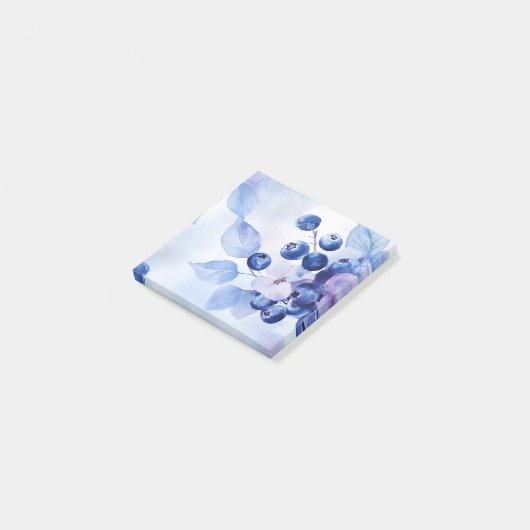 Mooie Aquarel Blauwebespatroon Post-it Notities Post-it® Notes (Schuin)