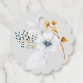 Mooie Aquarel Bloem Bedankt Bedankjes Labels (Achterkant)