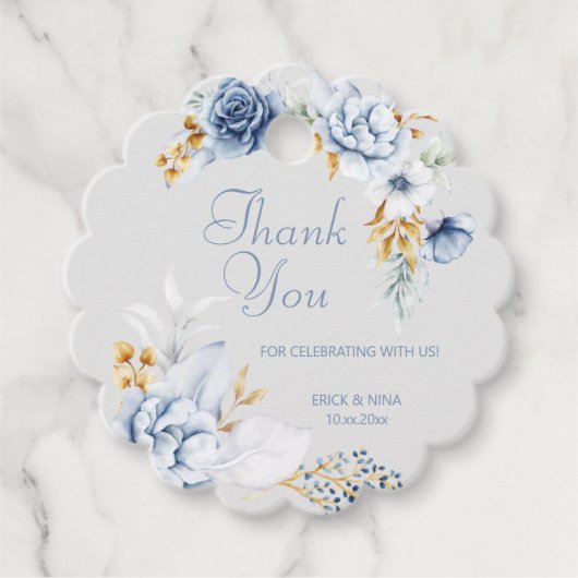 Mooie Aquarel Bloem Dank Je Bedankjes Labels (Voorkant)