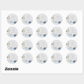 Mooie Aquarel Bloem Dank Je Ronde Sticker (Vel)