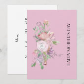 Mooie Aquarel Bloem Gelukkige Moederdag Kaart (Voorkant / Achterkant)