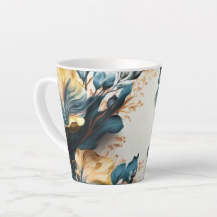 Mooie aquarel bloem latte mok
