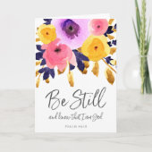 Mooie Aquarel Bloemen | Bijbeltekst Kaart (Voorkant)