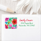 Mooie Aquarel Bloemen Etiket (Insitu)