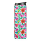 Mooie Aquarel Bloemen  Thermosbeker (Gedraaid links)