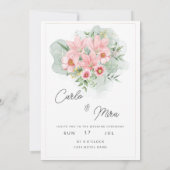 Mooie Aquarel Bloemige Bewaar De Datum Save The Date (Achterkant)