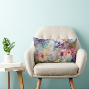 Mooie Aquarel Bloemige Botanische Patroon Kussen