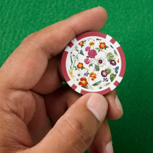 Mooie Aquarel Botanische Poker Chips (Hand)