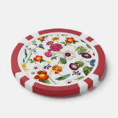 Mooie Aquarel Botanische Poker Chips (Enkel)