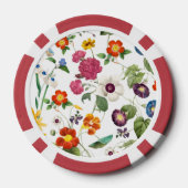 Mooie Aquarel Botanische Poker Chips (Achterkant)