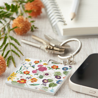 Mooie Aquarel Botanische Sleutelhanger