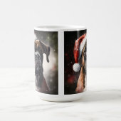 MOOIE Aquarel BOXER HOND KERST Koffiemok (Center)