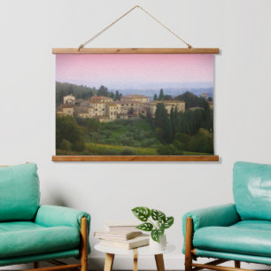 Mooie aquarel effect Toscane Italië Hangend Wandkleed