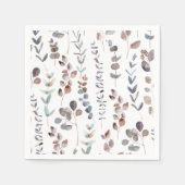 Mooie aquarel eucalyptusbladeren servet (Voorkant)