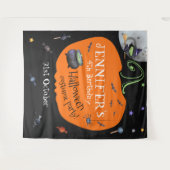 Mooie Aquarel Halloween Kinderen Foto Achtergrond Wandkleed (Voorkant (horizontaal))